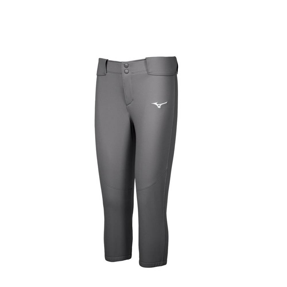 Womens Mizuno Belted Stretch Softball Pants Grey Philippines (UAVNXL031)